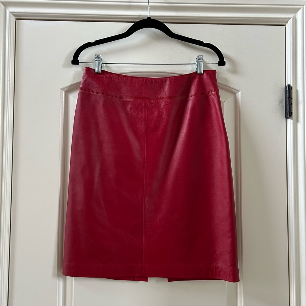 Ralph Lauren leather pencil skirt
